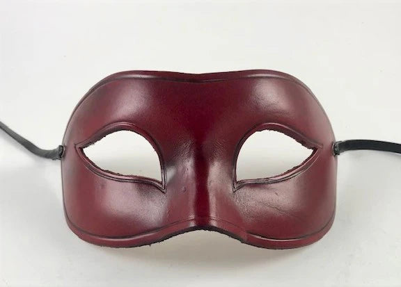 Colombine Leather Eye Mask Embossed Outline