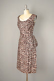 1950s Wiggle Dress / Dress with Matching Bolero / 1950s Dress Set / Bombshell Dress / Size Medium Size Large