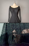 1950s Evening Gown / 1950s Ballgown / Black Lace Gown / 1950s Evening Dress / !950s Party Dress / Size Small