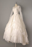 1960’s Wedding Dress / 60s White Lace Wedding Dress / Size Small
