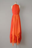 1970s Gown / 1970’s Chiffon Gown / 1970s Formal Dress / Goddess Dress / Orange Chiffon Dress / Dress with Cape / Small
