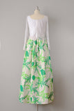 1970s Floral Maxi / Designer Dress by Richilene / Green Floral Taffeta and Lace Maxi Dress  / Size Small Extra Small