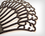 1930s Comb / 1930’s Black Celluloid & Rhinestone Comb / Vintage Mantilla