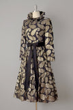 1960s Ceil Chapman Dress / 1960’s Metallic Party Dress / Paisley Dress / Size Small