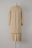 1950s Wool Suit / Brown Houndstooth Wool Suit with Coat / Size Small Medium