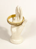 1950s Rhinestone Bracelet / Resin Bangle / Vintage Costume Jewelry