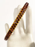 1930s Rhinestone Celluloid Bracelet / Celluloid Bangle / Rhinestone Spacer