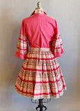1950s Pink And Silver Fiesta Set / Patio Set / Fiesta Skirt  / Size Medium