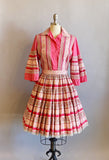 1950s Pink And Silver Fiesta Set / Patio Set / Fiesta Skirt  / Size Medium
