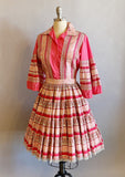 1950s Pink And Silver Fiesta Set / Patio Set / Fiesta Skirt  / Size Medium