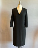 1960s Mr. Blackwell Dress / Designer Vintage / Black Shift Dress  / Size Extra Large Size Large