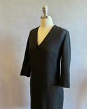 1960s Mr. Blackwell Dress / Designer Vintage / Black Shift Dress  / Size Extra Large Size Large