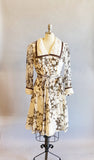 1970s Floral Wrap Dress / S. Eisenberg Dress / Floral Cotton Dress / Size Small