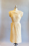 1950s Lace Dress / 50s Wiggle Dress /Floral Lace Dress / 1950s Cocktail Dress / 1950s Wedding Dress /Size Small