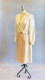 1960's Kiki Hart Dress / Silk Satin Faux Wrap Dress / 60s Two-toned Dress /  Size Medium