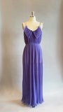 1960's Vanity Fair Nightgown / Purple Maxi Dress / Slip Dress / Knife Pleat Maxi Dress  / Size: Med/Lrg