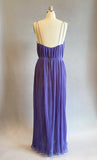 1960's Vanity Fair Nightgown / Purple Maxi Dress / Slip Dress / Knife Pleat Maxi Dress  / Size: Med/Lrg