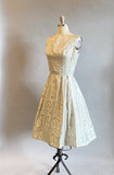 1960's Party Dress / 1960s Cocktail Dress / Ice Blue Dress / Size Extra Small