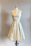 1960's Party Dress / 1960s Cocktail Dress / Ice Blue Dress / Size Extra Small