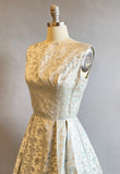 1960's Party Dress / 1960s Cocktail Dress / Ice Blue Dress / Size Extra Small
