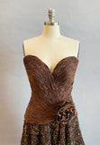 1980s Party Dress / Strapless Dress / Lilli Rubin Dress / 80s Cocktail Dress / Size Small