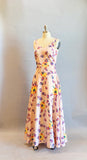 1930's Floral Dress  / 30's Dress With Jacket / Silk Taffeta Gown / 30's Hostess Dress / Size Medium