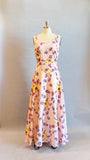 1930's Floral Dress  / 30's Dress With Jacket / Silk Taffeta Gown / 30's Hostess Dress / Size Medium