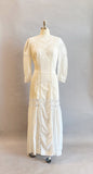 White Edwardian Lawn Dress / Edwardian Lace Dress / White Edwardian Day Dress / Casual Wedding Dress / Size Medium