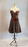 1980s Party Dress / Strapless Dress / Lilli Rubin Dress / 80s Cocktail Dress / Size Small