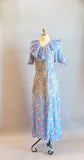 1930s Floral Dress / 1930s Lawn Dress / 1930s Day Dress / Casual Wedding Dress / Size Medium Size Large
