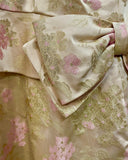 1950's Evening Gown / 1950s Pink and Gold Brocade Dress / 1950's Party Dress/ Gold Dress / 1950s Formal / Pink Gown / Size Small