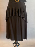 1940s Black Studded Dress / 1940s Party Dress / 1940s Cocktail Dress / Size Small - Medium