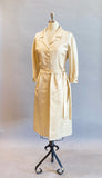 1950's Ivory Silk Dress / Mollie Parnis Dress / 50's Cocktail Dress / Mollie Parnis for Bonwit Teller / Short Wedding Dress / Size Medium