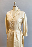 1950's Ivory Silk Dress / Mollie Parnis Dress / 50's Cocktail Dress / Mollie Parnis for Bonwit Teller / Short Wedding Dress / Size Medium