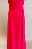 1960s Pink Gown / 1960s Formal Dress / 1960s Linen Gown / Size Small  Medium