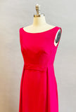 1960s Pink Gown / 1960s Formal Dress / 1960s Linen Gown / Size Small  Medium