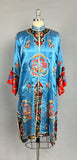 Antique Bai Hua / Hand-Embrioidered Chinese Silk Robe / Chinese Embroidered Jacket / Size Small Medium