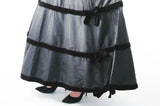 1940s Evening Gown / 1940s Black Taffeta and Velvet Halter Dress / 1940s Evening Dress / Razor Back Dress / Size Medium
