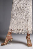 1950s Ivory Gown / 1950s Evening Dress  / 50s Lace Wedding Dress /  1950s Ivory Lace Column Gown / Size Small