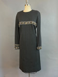 1960s Mr. Blackwell Dress / 1960s Beaded Cocktail Dress / Mr. Blackwell Custom Dress/ Size Large