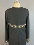 1960s Mr. Blackwell Dress / 1960s Beaded Cocktail Dress / Mr. Blackwell Custom Dress/ Size Large