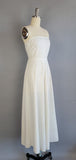 1930s Strapless Dress / 1930s Strapless Cotton Dress / 1930s Slip Dress / 1930s Wedding Dress / Size Small