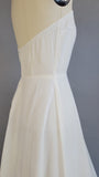 1930s Strapless Dress / 1930s Strapless Cotton Dress / 1930s Slip Dress / 1930s Wedding Dress / Size Small