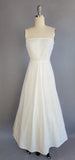 1930s Strapless Dress / 1930s Strapless Cotton Dress / 1930s Slip Dress / 1930s Wedding Dress / Size Small
