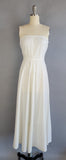 1930s Strapless Dress / 1930s Strapless Cotton Dress / 1930s Slip Dress / 1930s Wedding Dress / Size Small