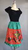China Poblana Skirt / Mexican Folk Skirt / Sequined Skirt / 1970s China Poblana Skirt / Mexican Folklorico Skirt / Size Small Medium