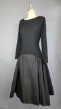 Pauline Trigère Dress / 1960s Cocktail Dress / Balloon Hem Dress / Pauline Trigère / Black Party Dress / Size Medium Large