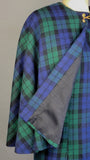 1960s Mini Dress / Dress With Cape / 1960s Dress Set / Tartan Dress / Plaid Mini Dress / Plaid Cape / Mini Shift Dress / Size Medium