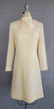1960s Sheath Dress / 1960s Ivory Wool Dress / Edward Parnes Dress / 1960s Mod Dress / Size Medium