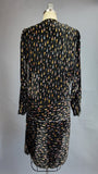 1920s Silk Velvet Dress / Art Deco Eveningwear / Teardrop Print Drop Waist Flapper Dress / Antique Gatsby Fashion / Size Small